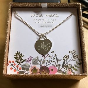 Lucia Mara “Mom” Heart Necklace